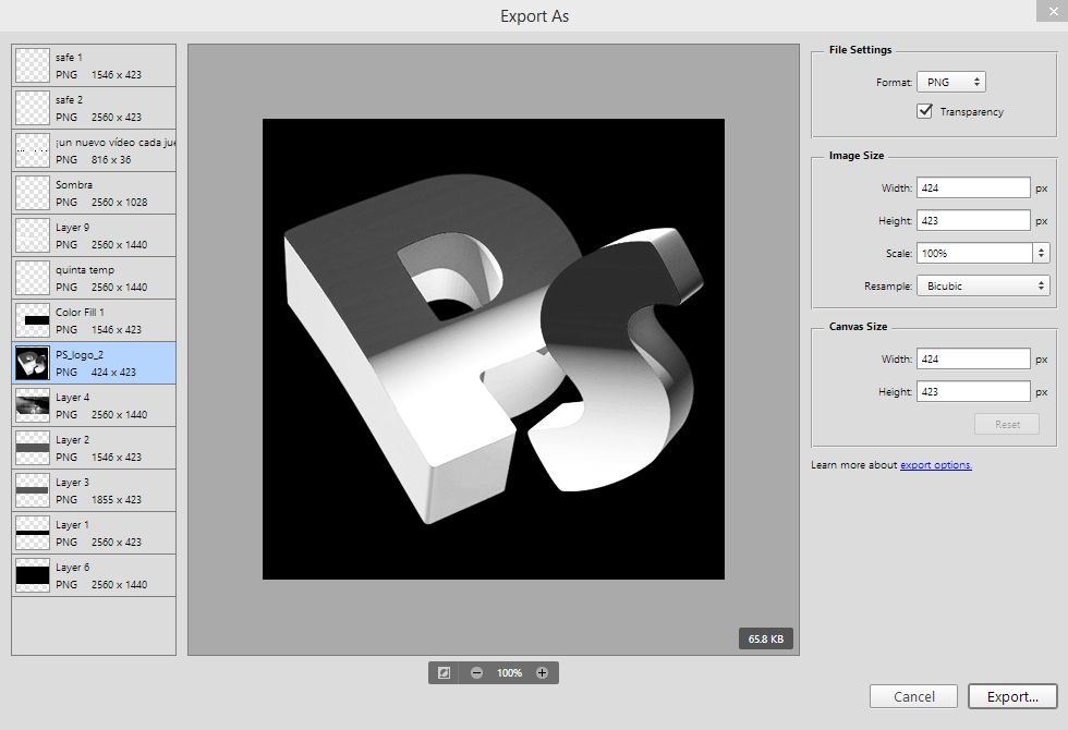 Novedades “2015” de Adobe: Exportación de archivos y otros (Parte 5)
