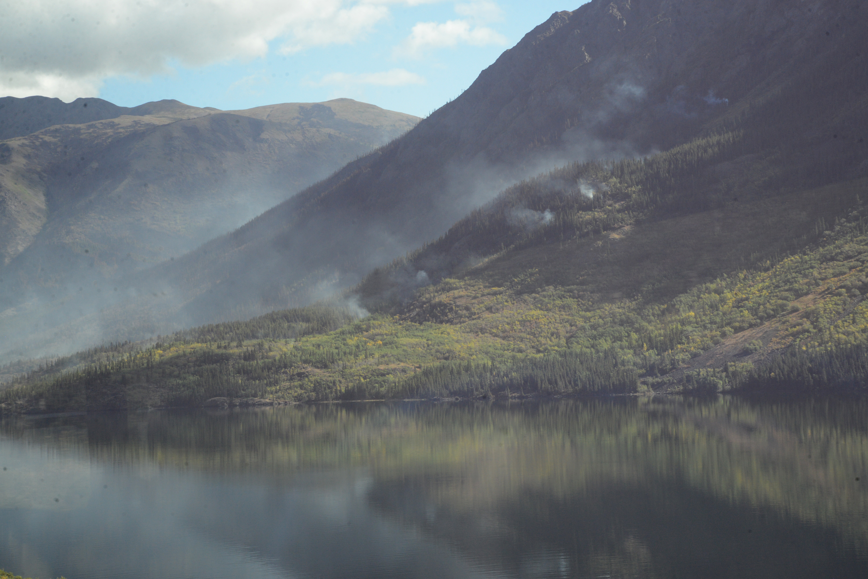 These little puffs are actually fires, the rangers are keeping their eyes on them