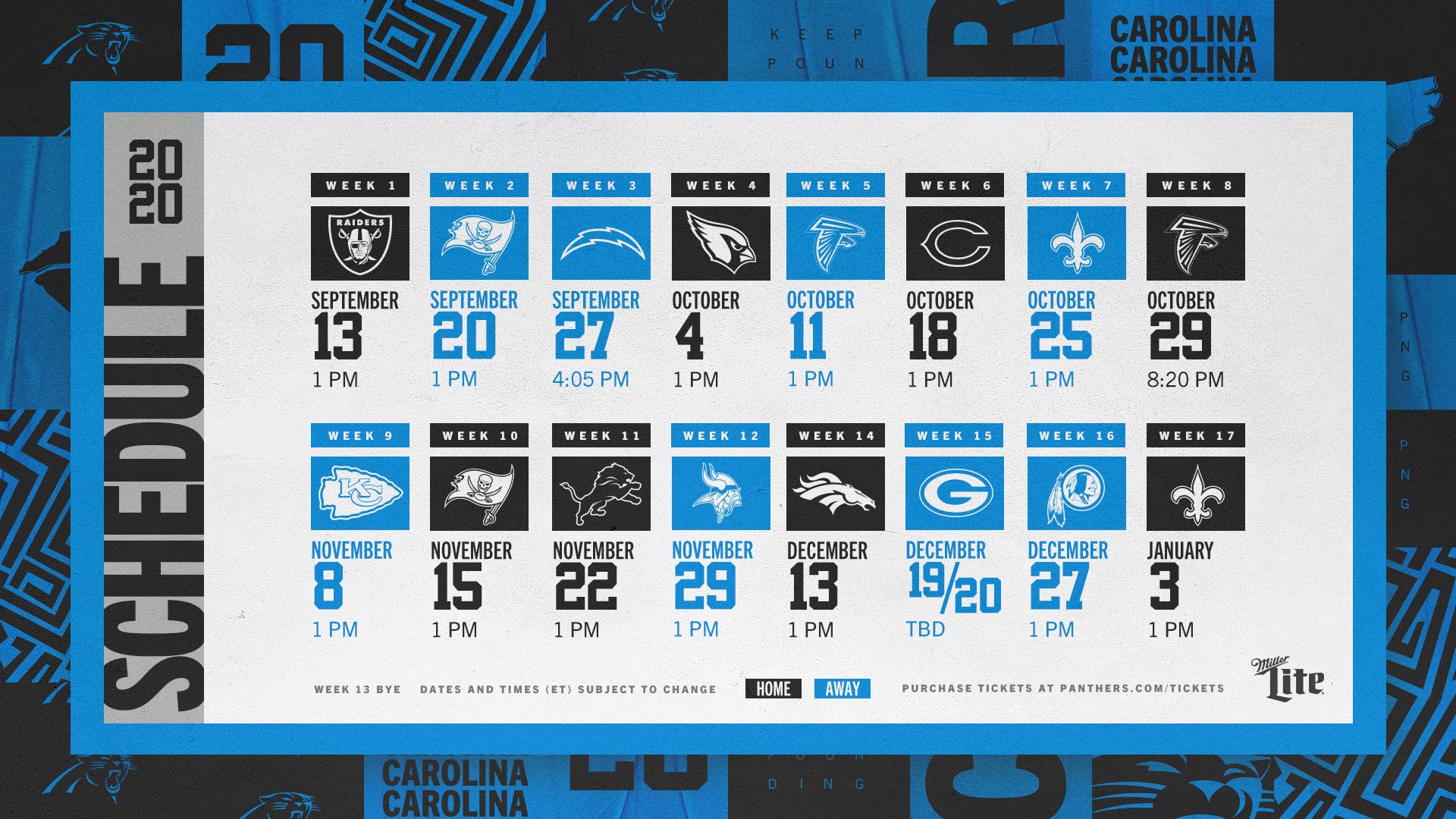 For fans who like carolina panthers football team‏‏ this application allow you to customize your phone with cool photos and wallpapers for Carolina Panthers Announce 2020 Season Schedule Carolina Blitz