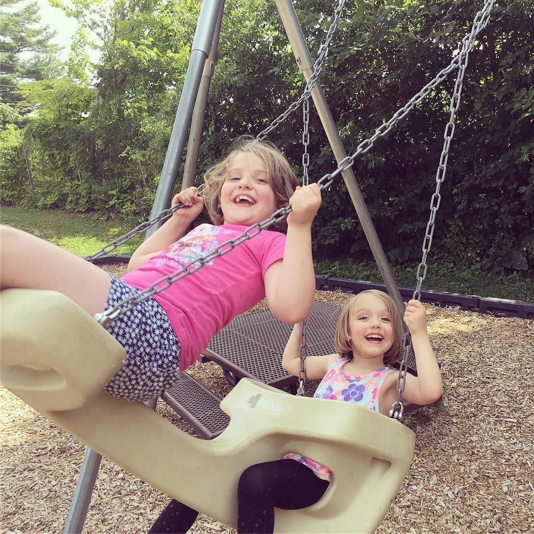 Swinging sisters!