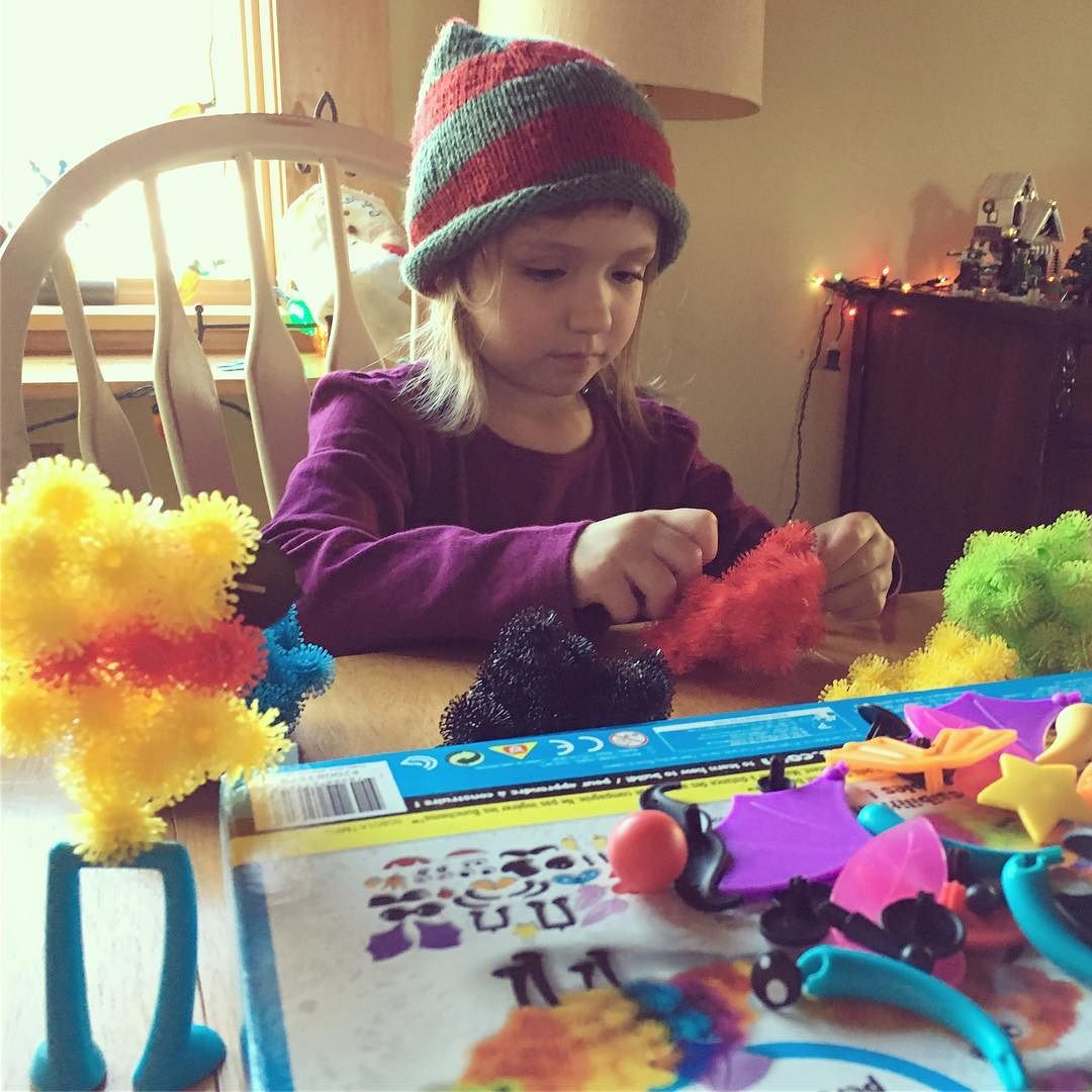 Bunchems! She's hooked (pun intended).