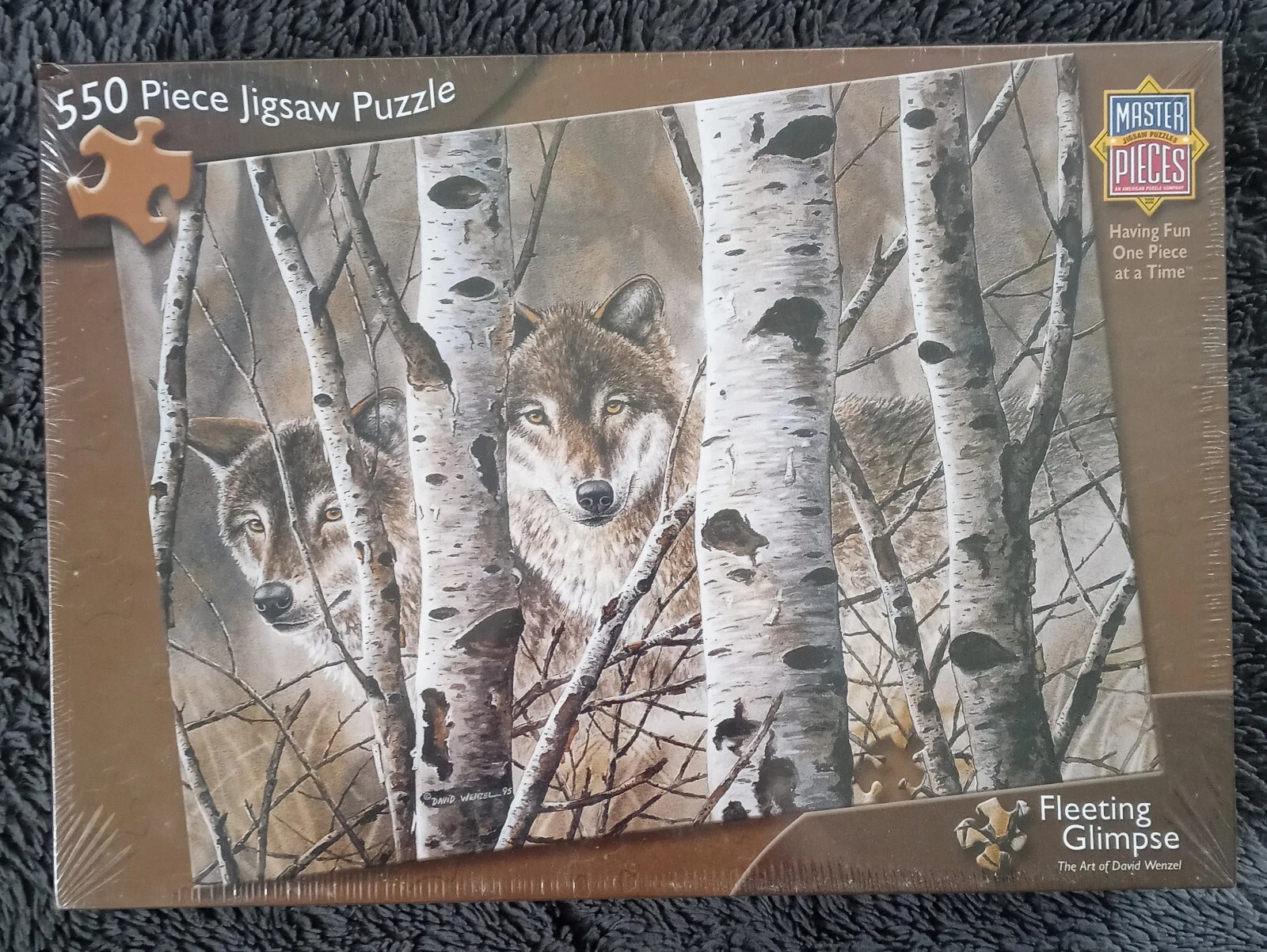 Two Wolves "Fleeting Glance" 550-pc Jigsaw Puzzle