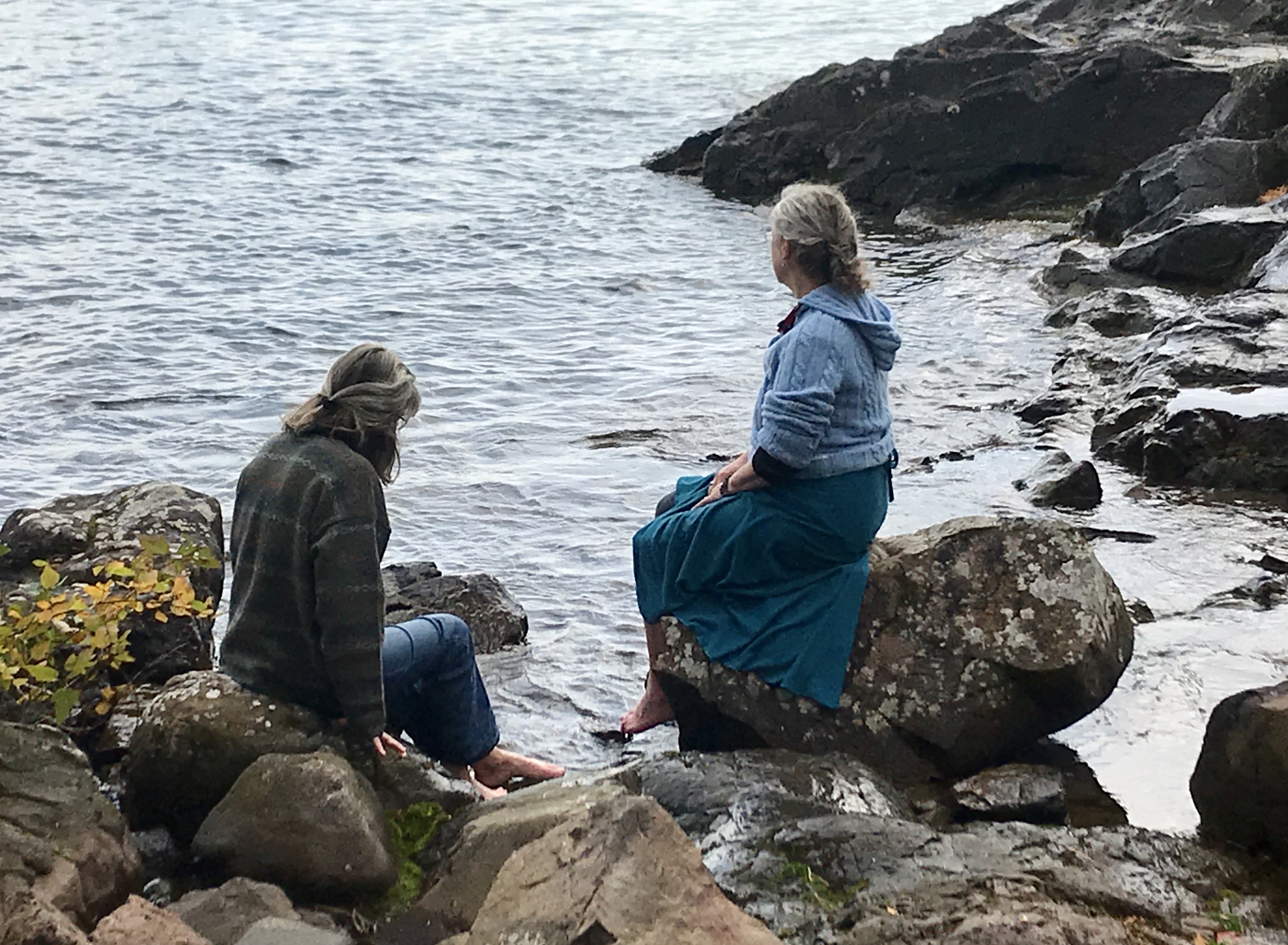 Jenny and Carol like mermaids of Gichigami.