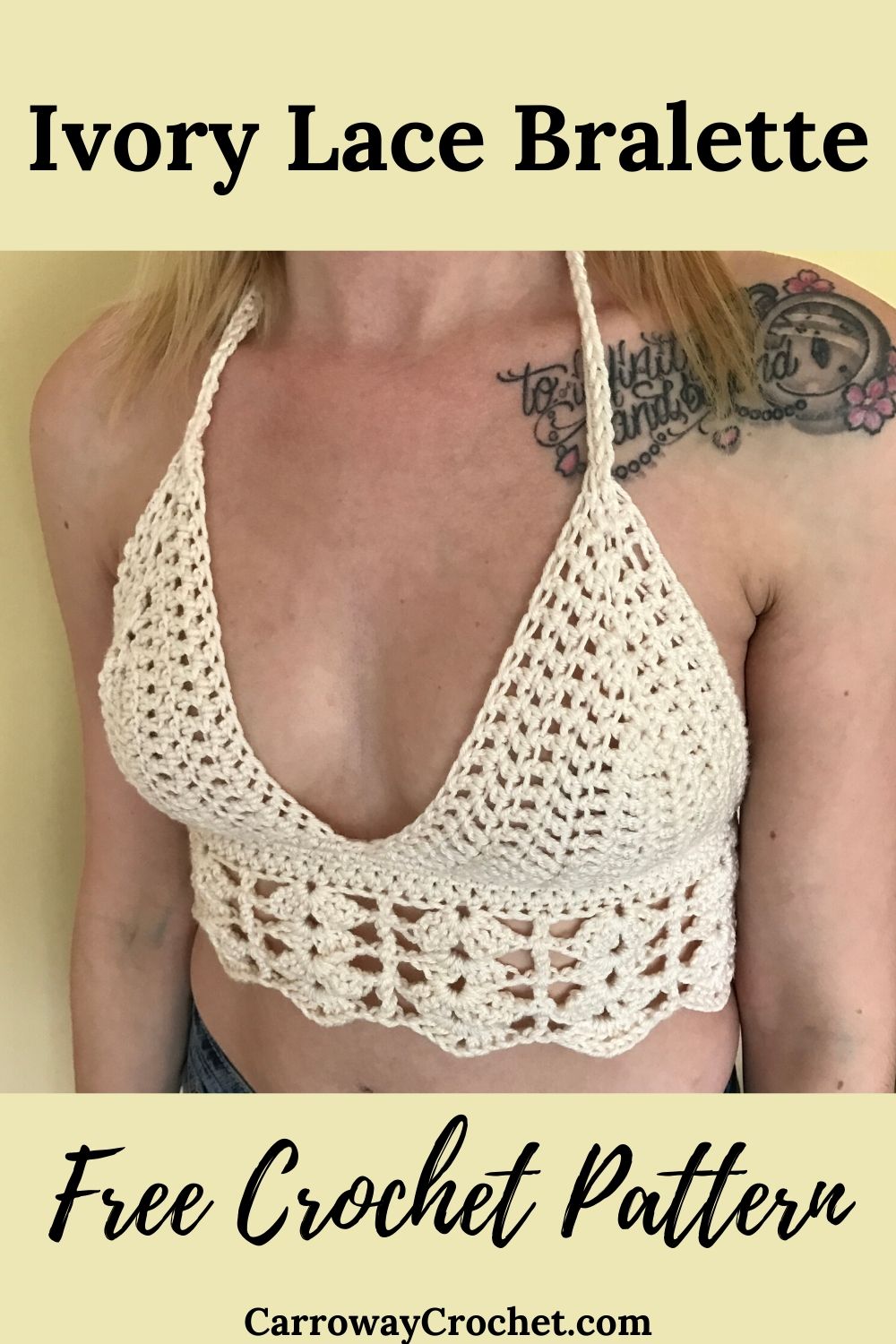 In 2020, relaxing hobbies are more important than ever. Free Crochet Bralette Pattern The Ivory Lace Bralette Carroway Crochet