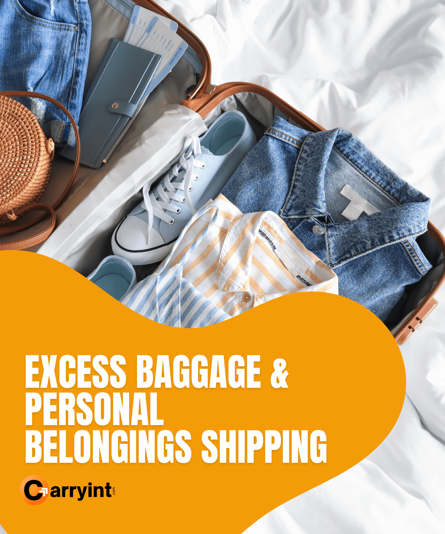 Packing luggage for excess baggage & personal belongings shipping by Carryint Shipping Services