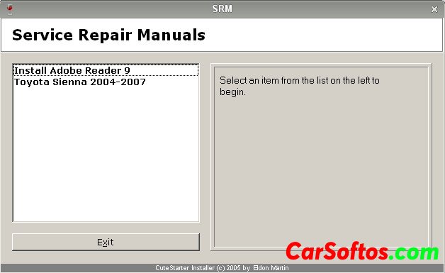 Repair manual toyota sienna 2004-2007