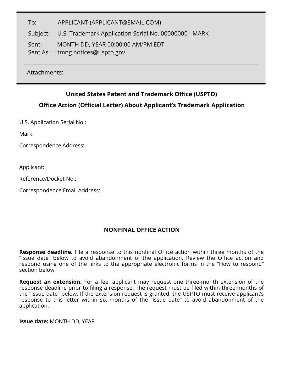 USPTO Office Actions in a Trademark Application: How to Respond