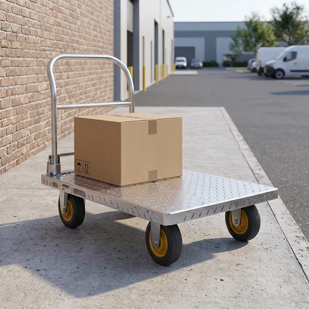 industrial steel platform trolley