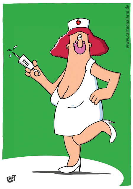 Thomas Luft, Cartoon, Lustig, Krankenschwester