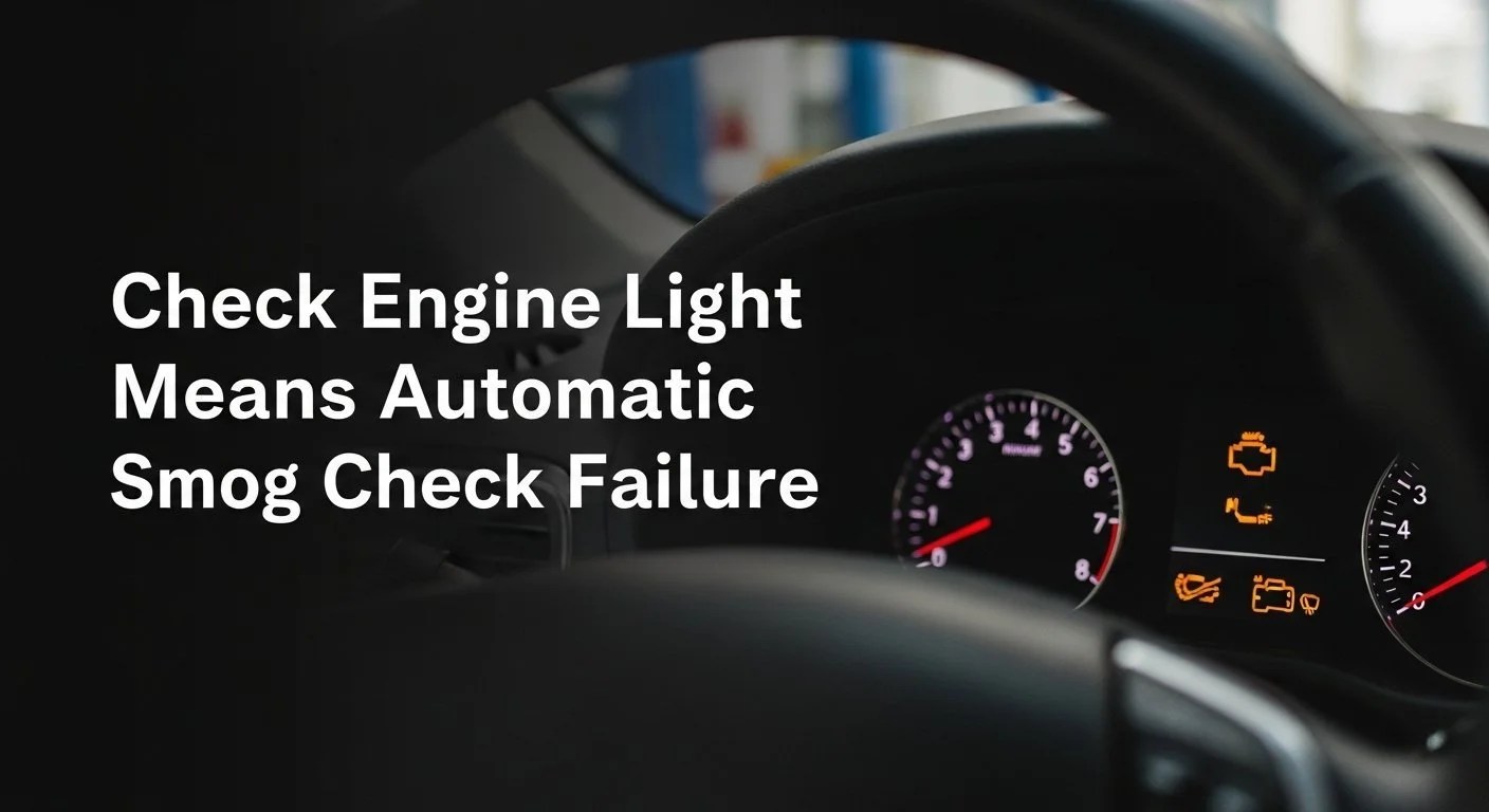 Check Engine Light Means Automatic Smog Check Failure