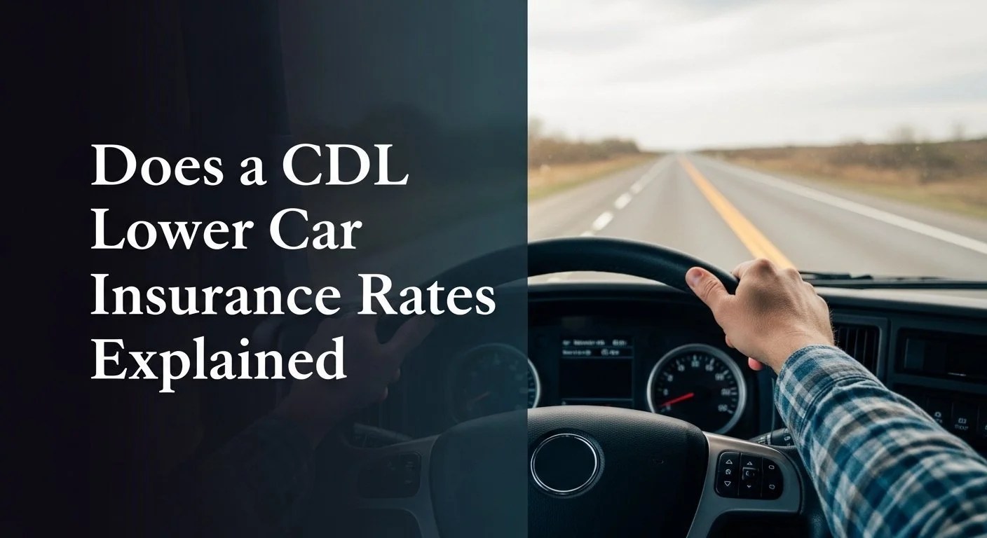Does a CDL Lower Car Insurance Rates Explained