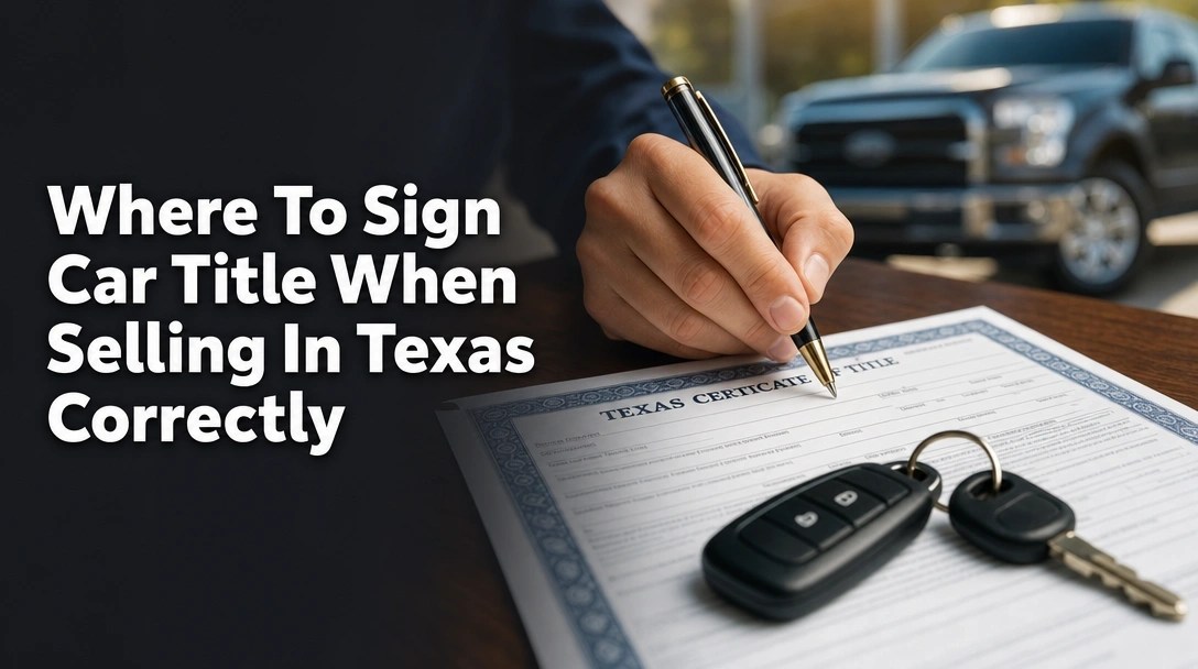 Where To Sign Car Title When Selling In Texas Correctly