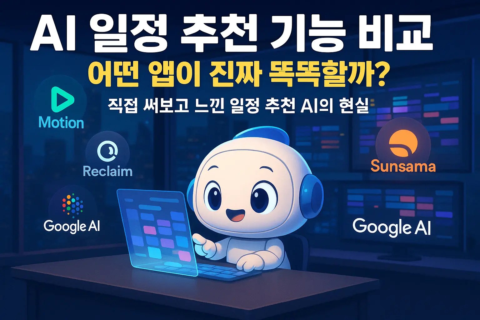 AI 일정 추천 기능 비교: 어떤 앱이 진짜 똑똑할까?