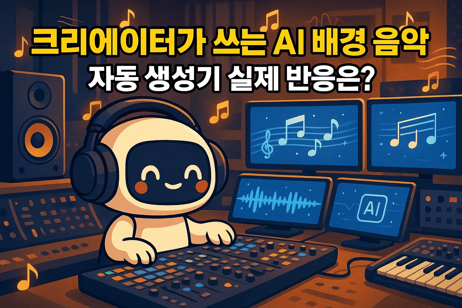 크리에이터가 쓰는 AI 배경 음악 자동 생성기 실제 반응은?