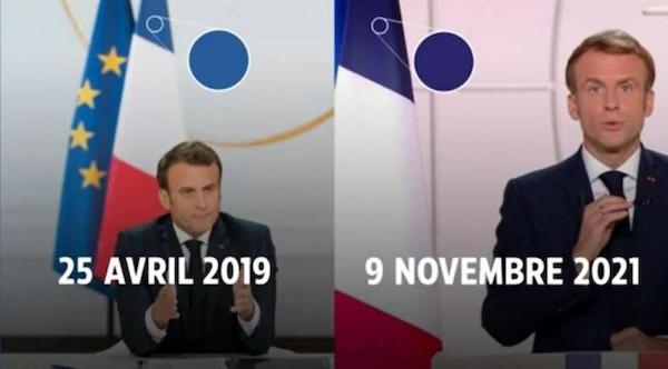 French flag before and after