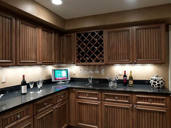 Basement Remodel with Wine Bar