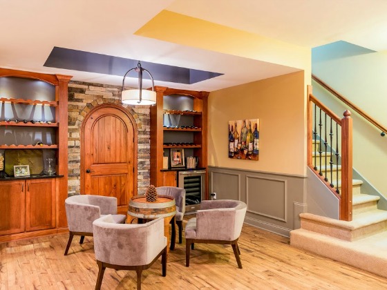FULL BASEMENT REMODEL WITH BAR & GAMING AREA