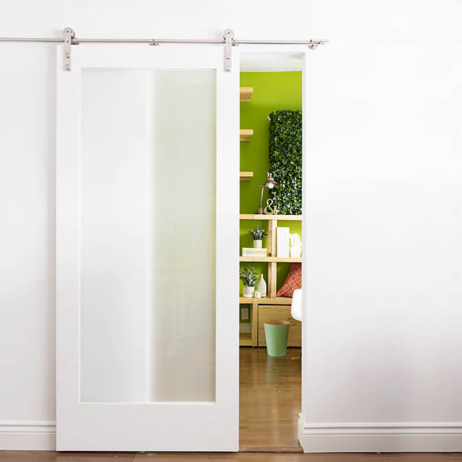 sliding barn door to library Case Halifax