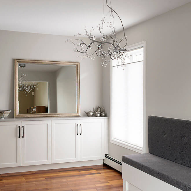 new contemporary kitchen custom built in bench design and bufet by Case Design Halifax