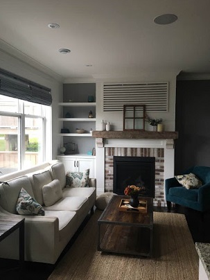Built in fireplace & storage unit -Bedford, NS.