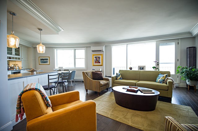 Whole Home Condo Renovation, Halifax (living room)