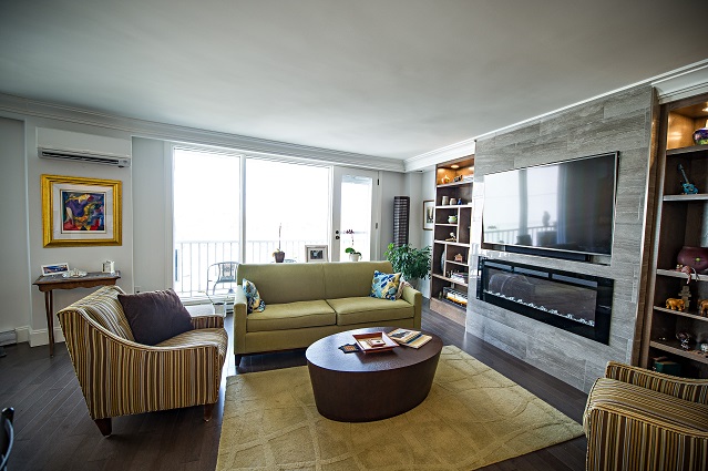 Whole Home Condo Renovation, Halifax (living room)