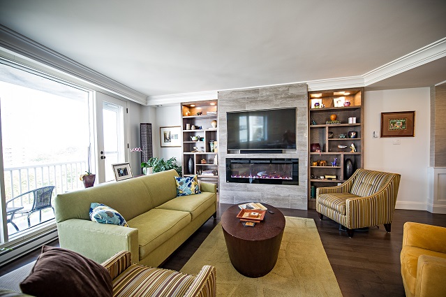 Whole Home Condo Renovation, Halifax (living room)