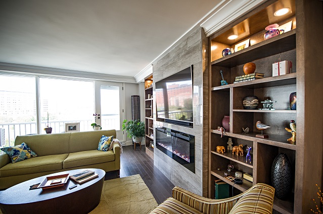 Whole Home Condo Renovation, Halifax (living room)