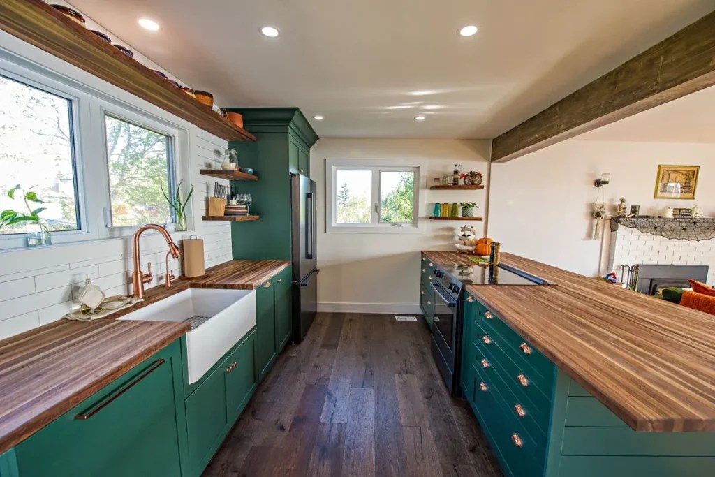 6 Innovative Kitchen Galley Design Ideas for Maximum Functionality 2 add some open shelving