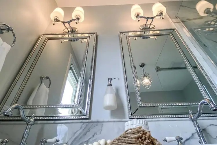 Best Master Bathroom Design Ideas for Your Next Renovation 2 double mirrors