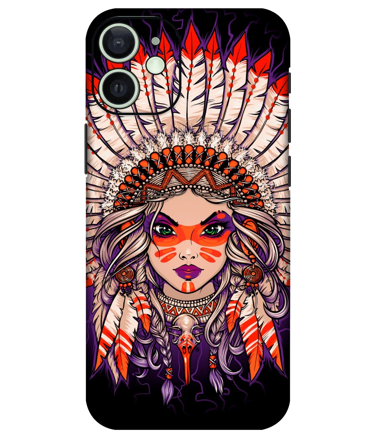 Red Skin Girl Printed Mobile Skin