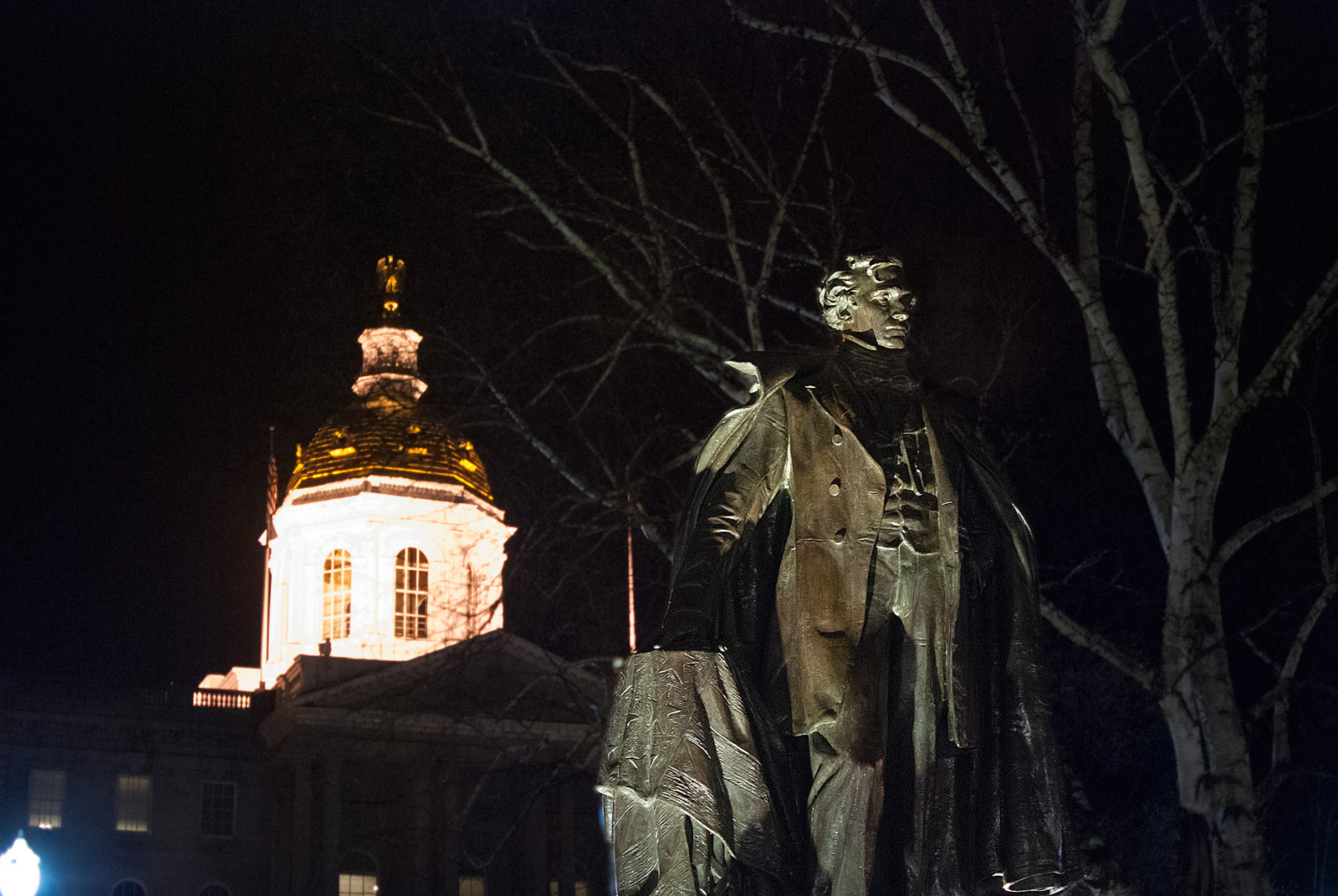 Statue of Franklin Pierce at the NH state capitol.