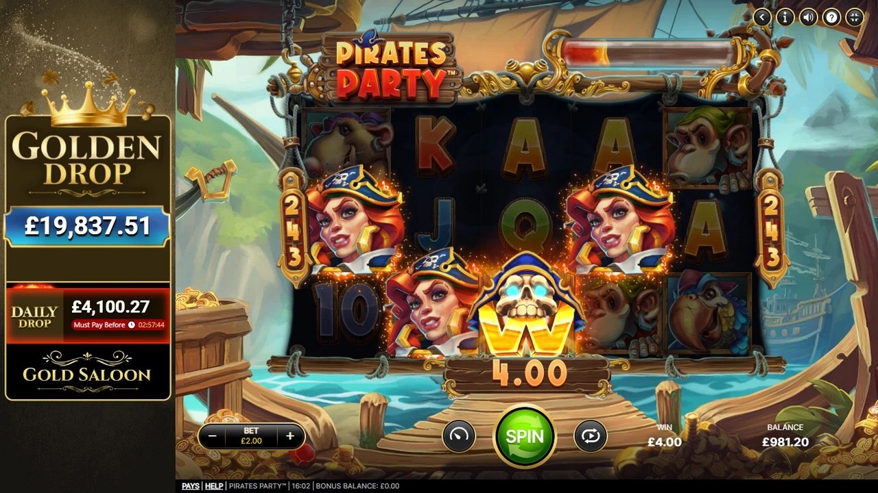 Pirates Party Slot Review & Demo - NetEnt | RTP 96.17%