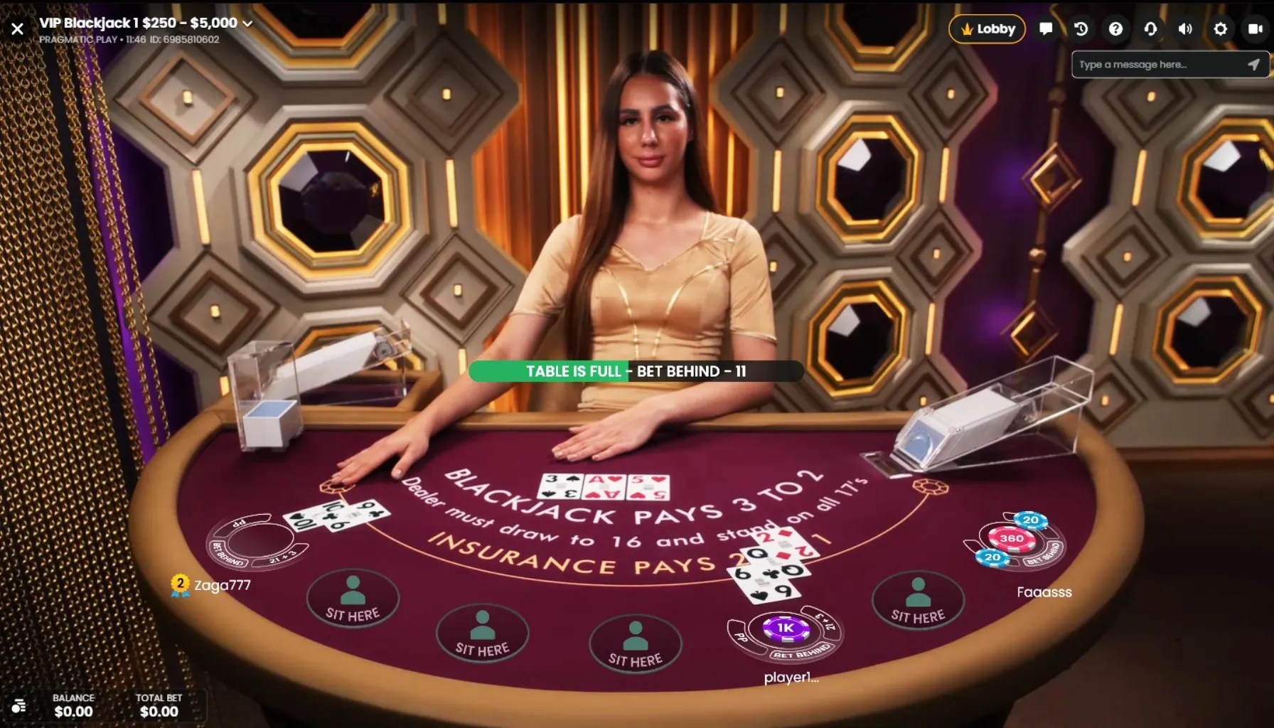 VIP Blackjack UAE