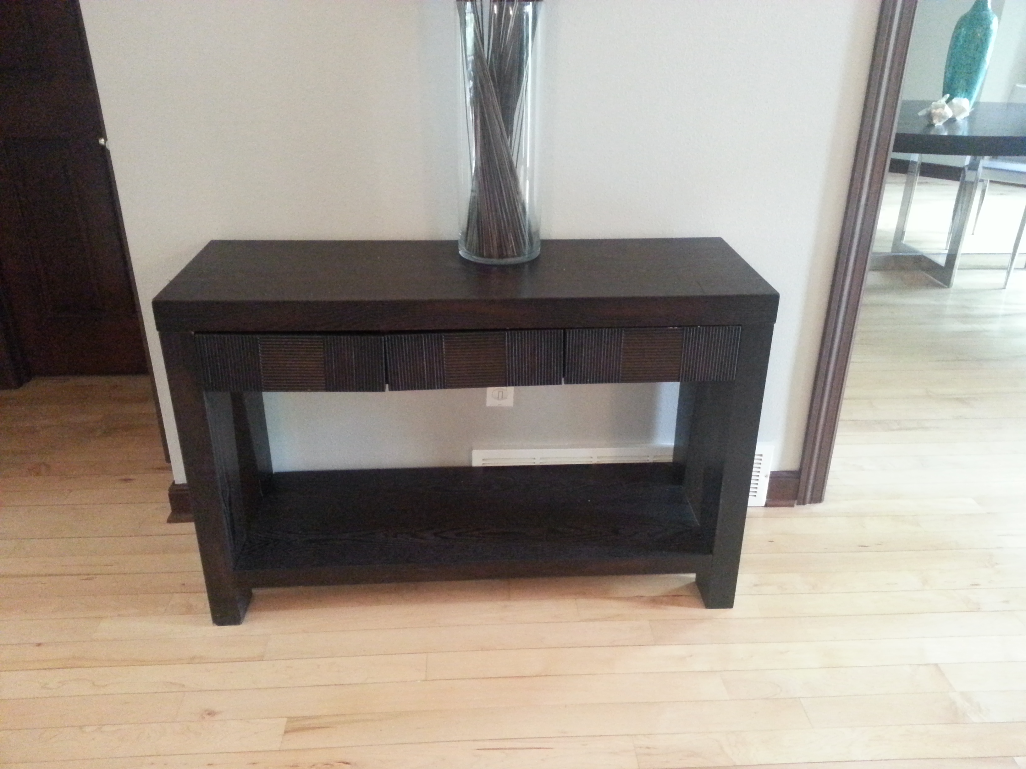 Black Brown Wood Console Table Selling Our Contemporary Furniture In Dakota Dunes