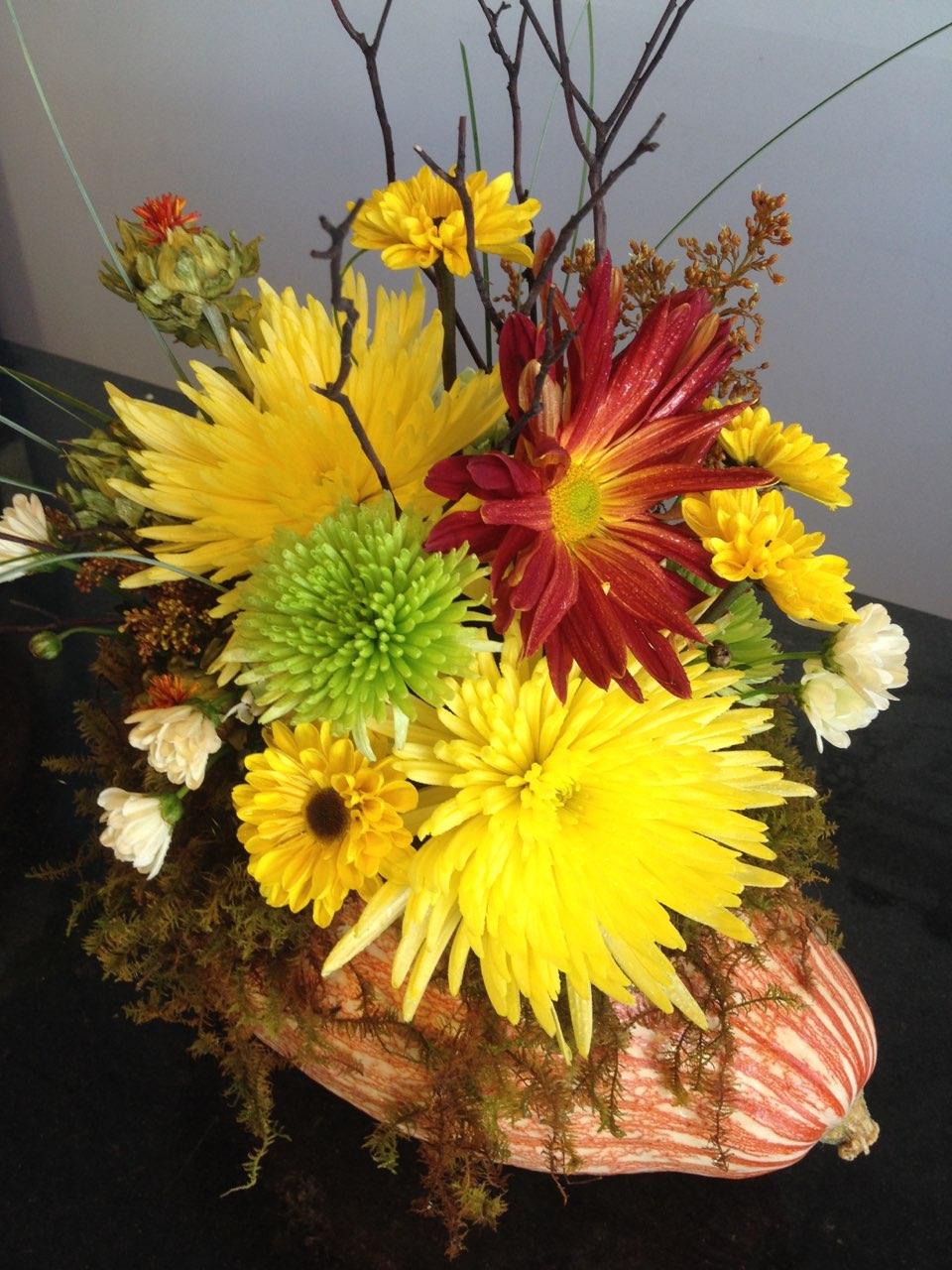 Thanksgiving floral centerpiece workshop