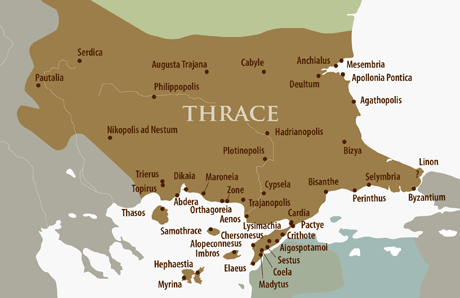Thrace Region Map Thrace 