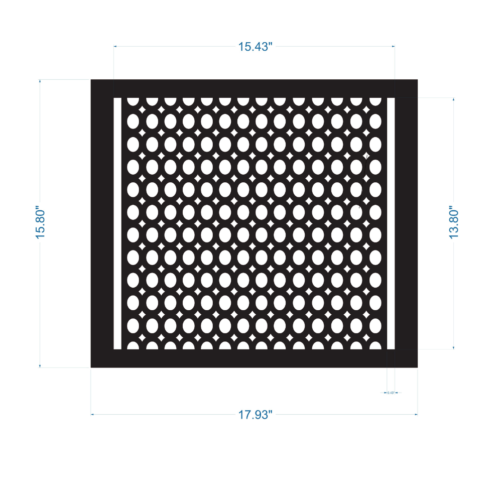 Cast Aluminum Vent Cover | Floor Register 14"x16"-Oval