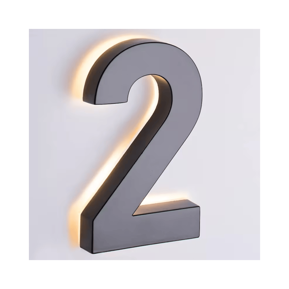 Modern Backlit house number for out door