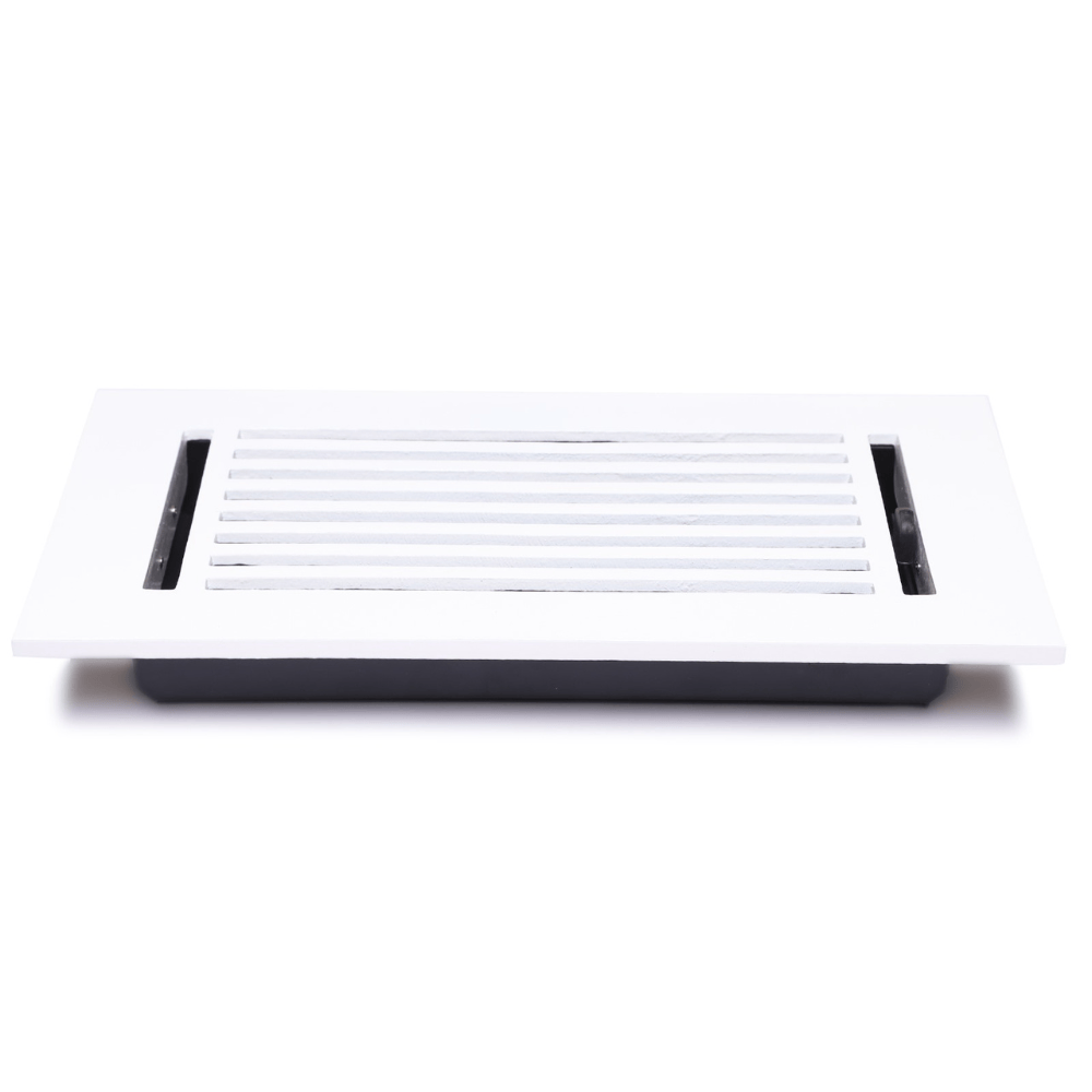 Cast Aluminum Floor Register 4″ X 10″- Express-White