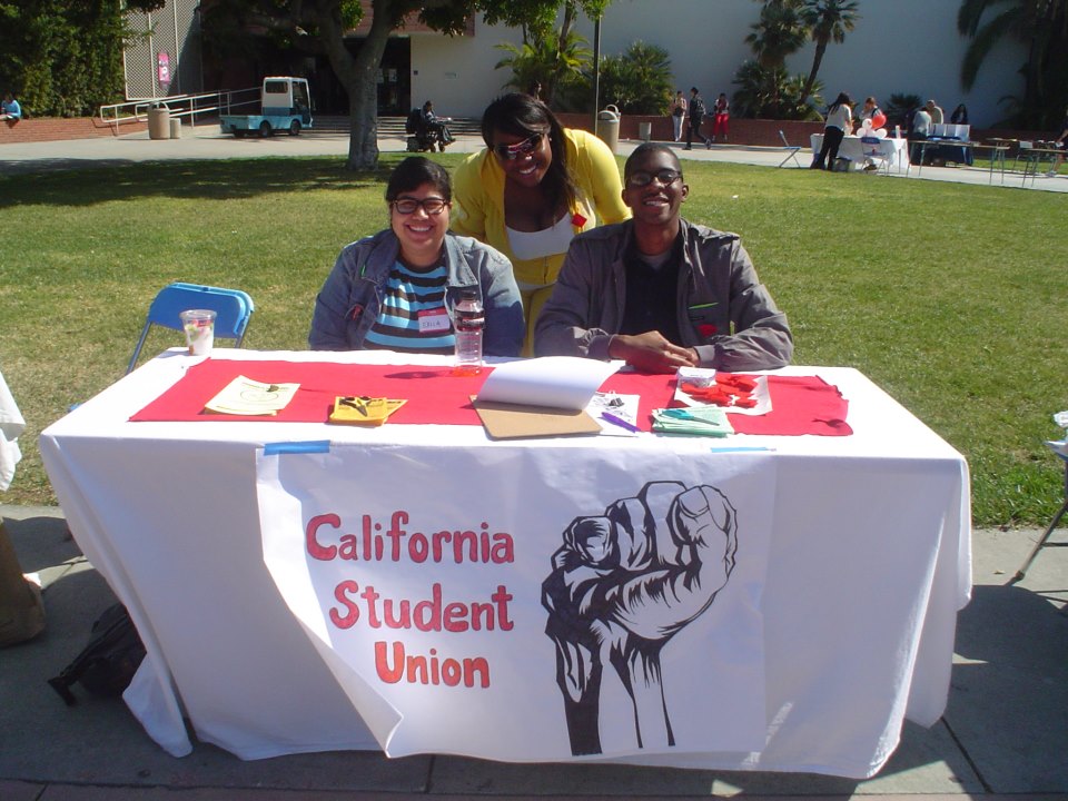 CSU Dominguez Hills chapter tabling at the 1st Annual El Camino College Social Justice Fair (3.12.13)