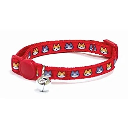 Collar para gato con diseño Catmania color rojo