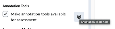 New Annotation Tools help tool tip