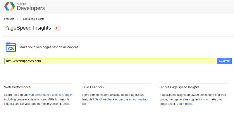Top 5 Online Tools To Check Website Speed For Free 1 Tools To Check Website Speed - Google PageSpeed-Insight