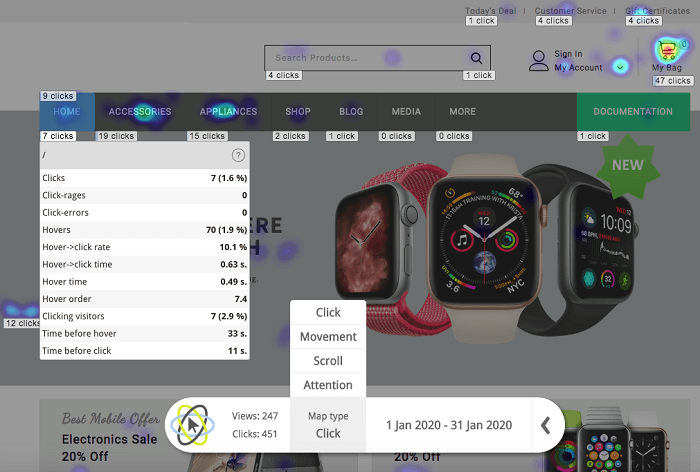 Mouseflow Heatmaps Session Replay
