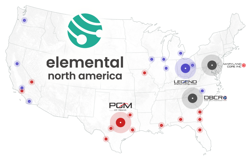 Elemental - Catalytic converter drop-off locations map in USA