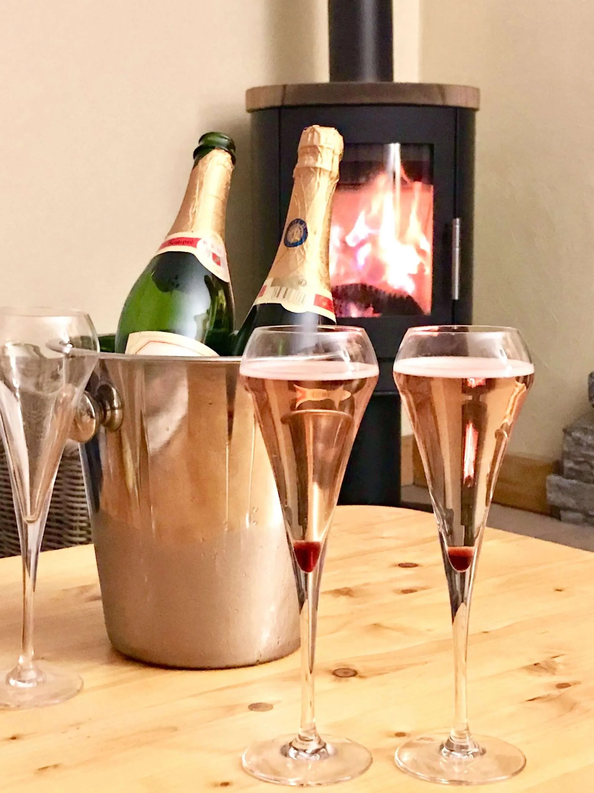 apero and canapes time at Chalet Bluebell in Les Gets