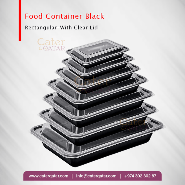 FOOD CONTAINER BLACK RECTANGULAR QATAR