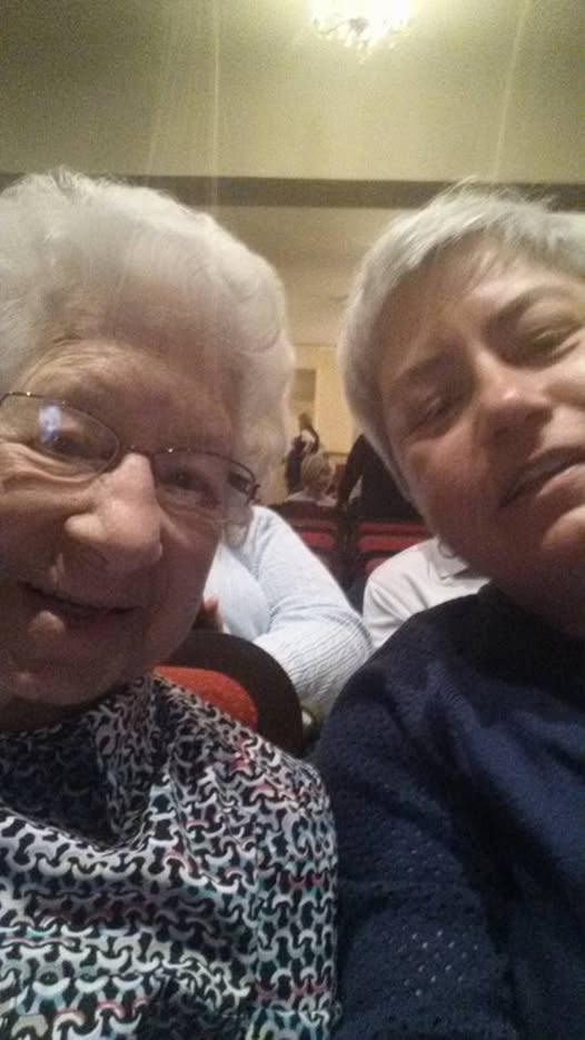 Selfie of Gram and I at the Palace Theater in Manchester NH