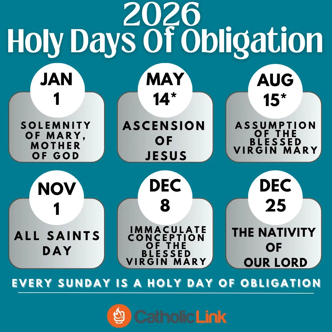 Holy Days Of Obligation 2026 Catholic Link Holy Days 2026.webp